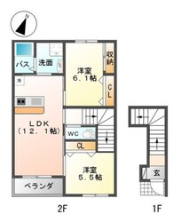 ベルビュー田園の物件間取画像